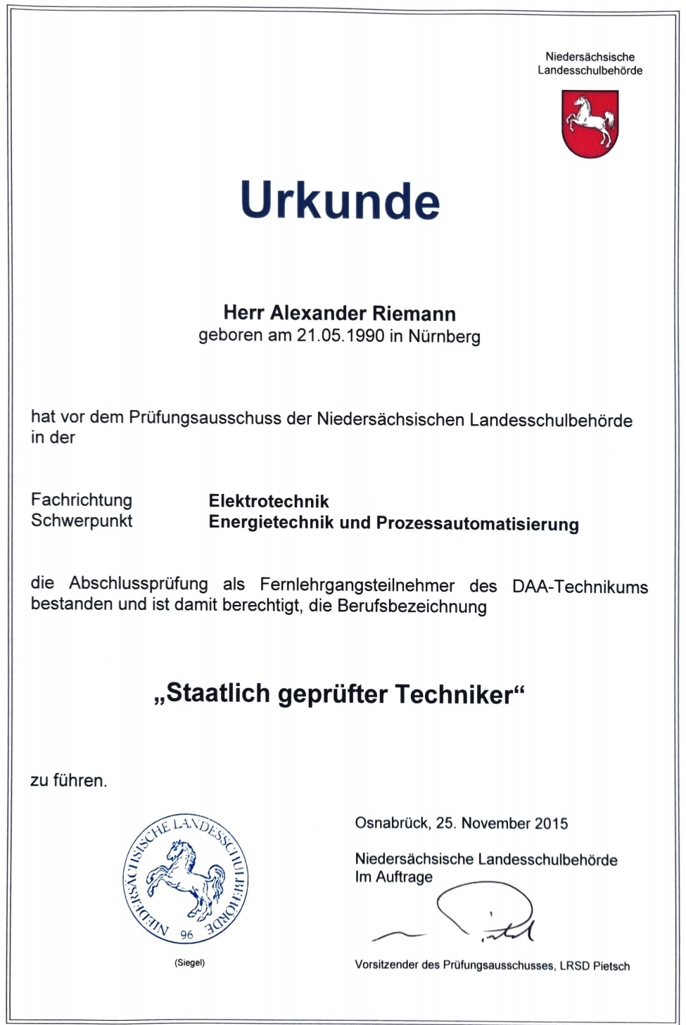 Zertifikat